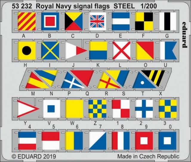 Eduard 1/200 Royal Navy Signal Flags Steel