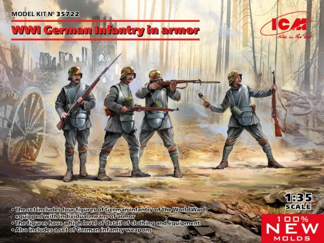 ICM 1/35 WWI German Infantry in armor