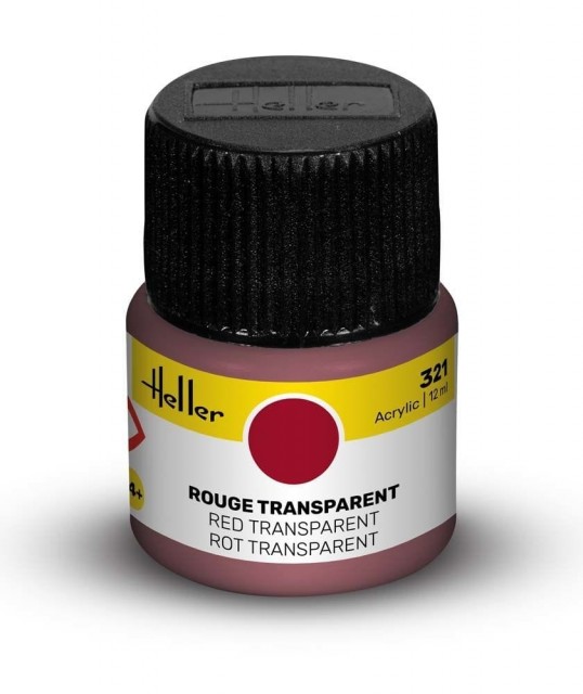 Heller Akryl No 321 Red Transparent 12ml
