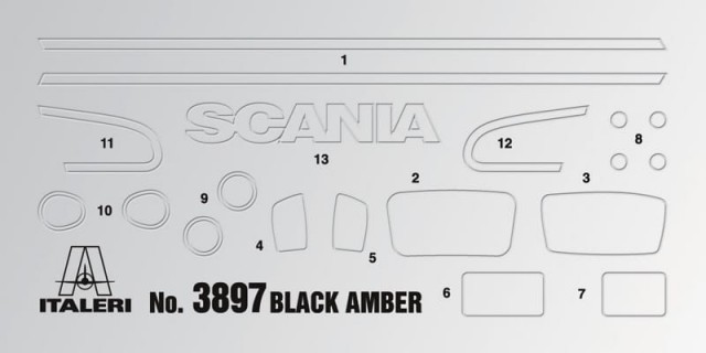 Italeri 1/24 Scania R730 Black Amber