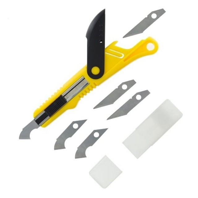 Plastic Cutter Scriber med 5 reserveblader