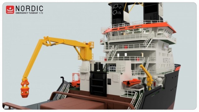 Turkmodels 1/72 Nordic Emergency Tugboat med LED-sett