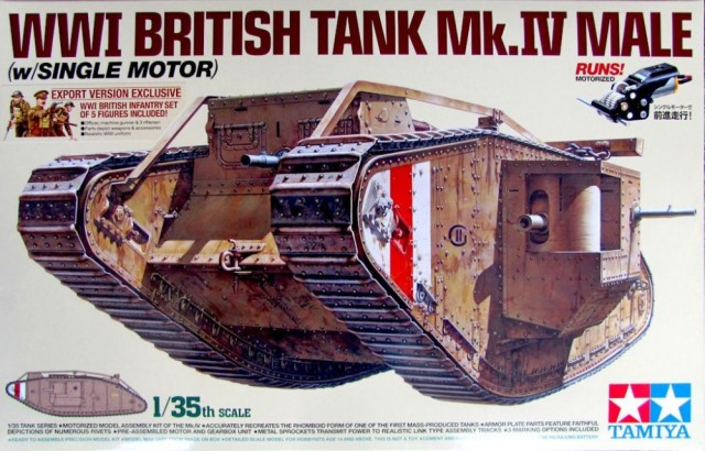 Tamiya 1/35 WWI British Tank Mk.IV Male (w/Single Motor)