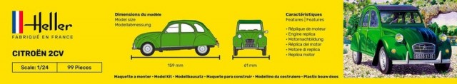 Heller Startsett 1/24 Citroen 2CV