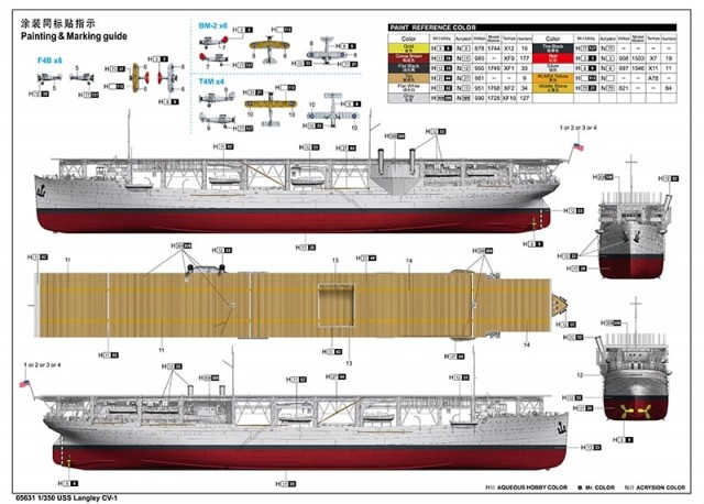 Trumpeter 1/350 USS Langley CV-1