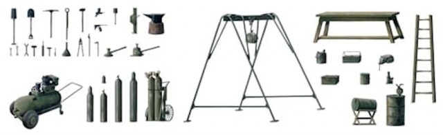 Italeri 1/35 Field tool shop