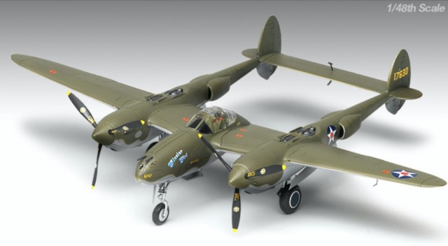 Academy 1/48 P-38F Lightning Glacier Girl