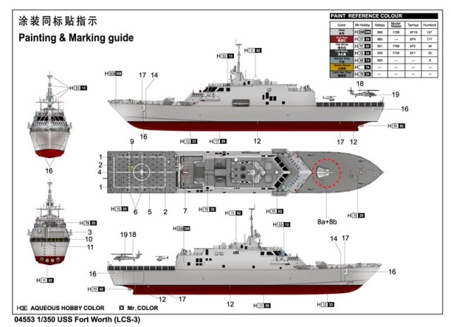 Trumpeter 1/350 USS Fort Worth LCS-3