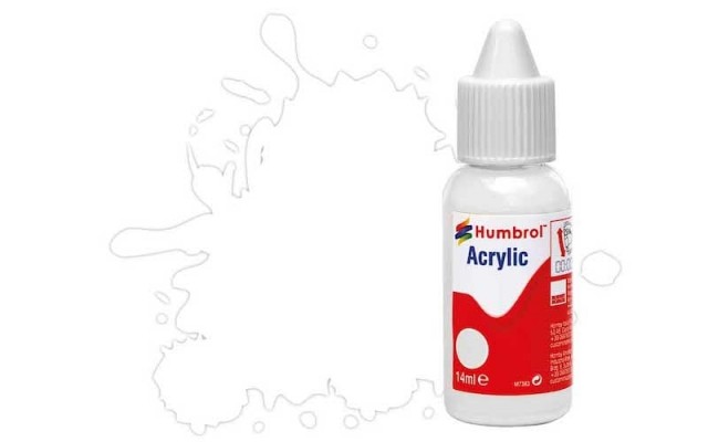 Humbrol Akryl No 34 White - Matt 14 Dropper Bottle