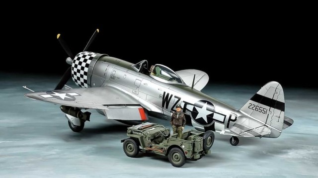 Tamiya 1/48 P-47D Thunderbolt and 1/4-ton 4x4 Light Vehicle