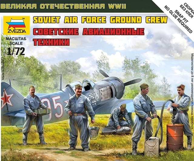 Zvezda 1/72 Soviet Air Force Ground Crew Snap Kit