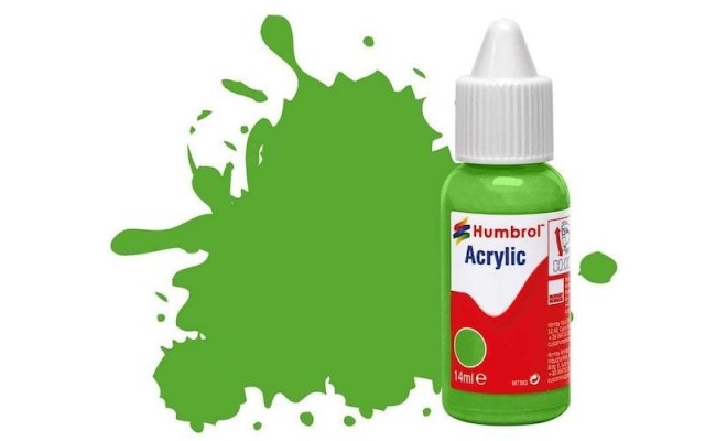 Humbrol Akryl No 37 Bright Green - Matt 14ml Dropper Bottle