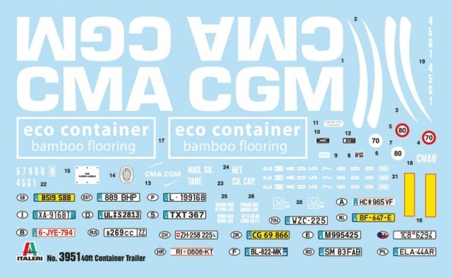 Italeri 1/24 40 Container Trailer