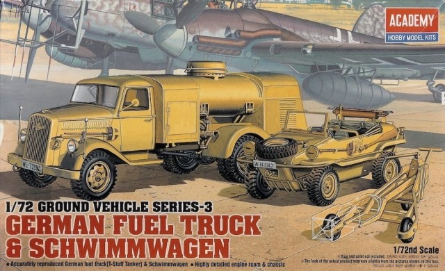 Academy 1/72 German Fuel Truck and Schwimmwagen