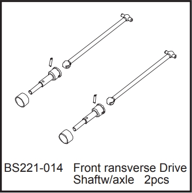 221-014 BSD Front Transverse Drive Shaft w/Axle