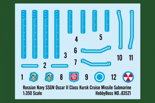 HobbyBoss 1/350 Russian Navy SSGN Oscar II Class Kursk Cruise Missile Submarine