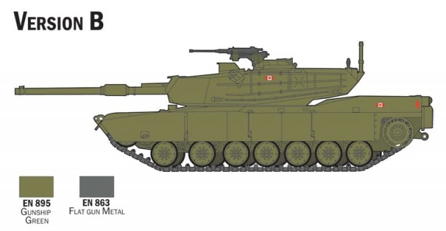 Italeri Startsett 1/72 M1 Abrams - Complete Set For Modeling