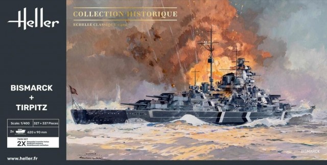 Heller 1/400 Bismarck + Tirpitz Twinset