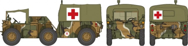 Tamiya 1/35 U.S. 6x6 Ambulance Truck M792 Gama Goat