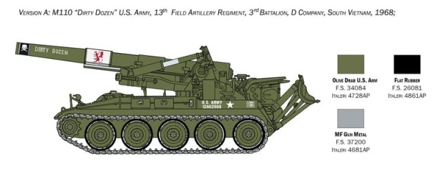 Italeri 1/35 M110 Self Propelled Howitzer