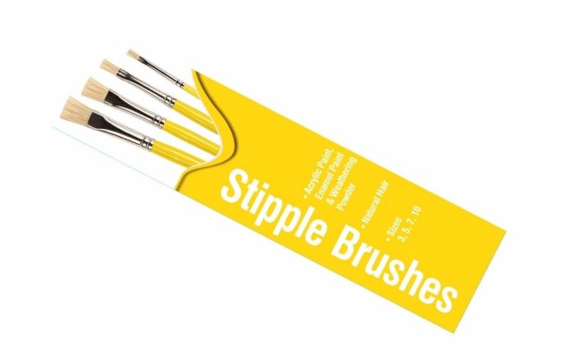 Humbrol Stipple Brush Pensel pakke 3,5,7,10 (4stk) AG4303