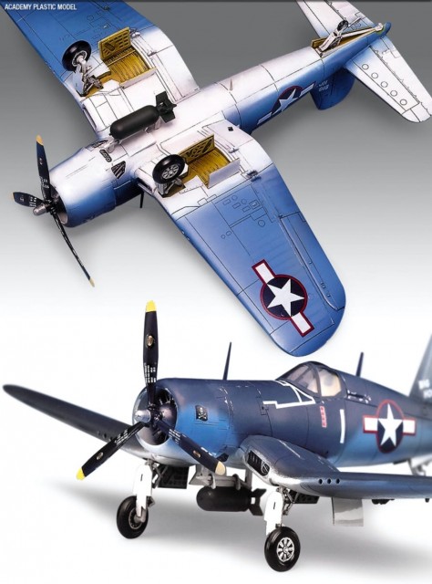 Academy 1/72 U.S. Navy Fighter F4U-1 Corsair