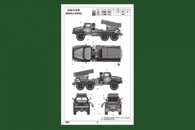 HobbyBoss 1/72 Russian BM-21 Grad Multiple Rocket Launcher