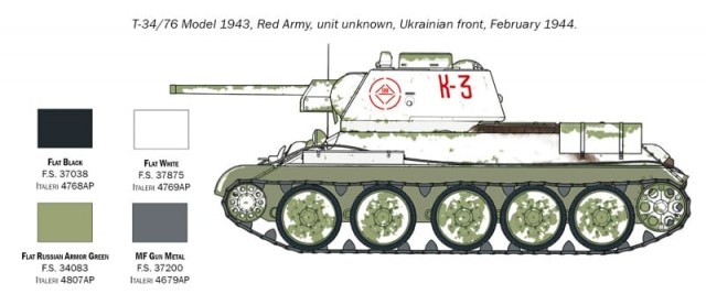 Italeri 1/72 T-34/76 Model 1943