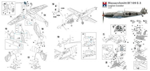 Hobby 2000 1/32 Messerschmitt Bf-109 E-3 Legion Condor