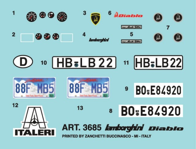 Italeri 1/24 Lamborghini Diablo