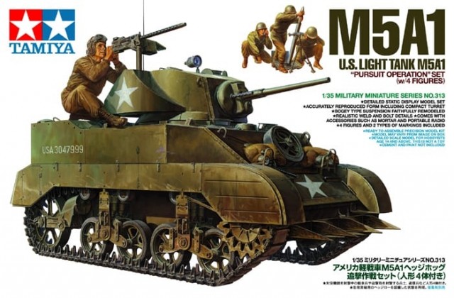 Tamiya 1/35 US Light Tank M5A1 Pursuit Operation Set