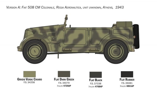 Italeri 1/35 Fiat 508 CM Coloniale with Crew