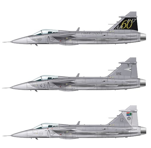 Italeri 1/72 JAS 39 Gripen (svenske dekaler)