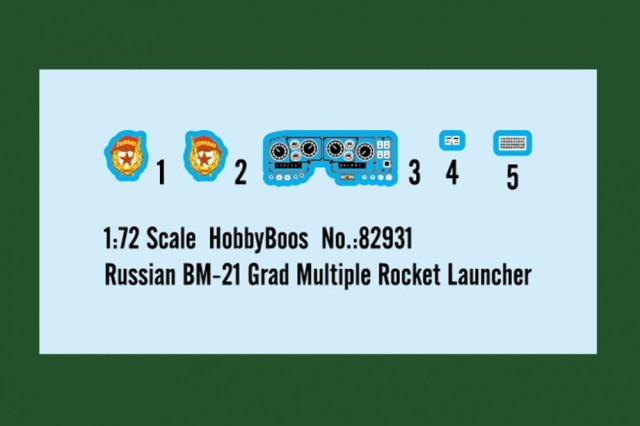 HobbyBoss 1/72 Russian BM-21 Grad Multiple Rocket Launcher