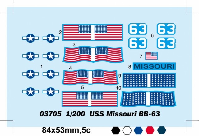 Trumpeter 1/200 USS Missouri BB-63