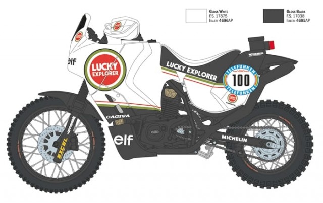 Italeri 1/9 Cagiva Elephant 850 Paris-Dakar 1987