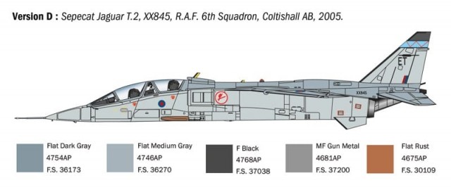 Italeri 1/72 Sepecat Jaguar T.2 R.A.F Trainer