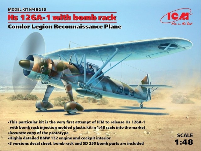 ICM 1/48 Hs 126A-1 with Bomb Rack