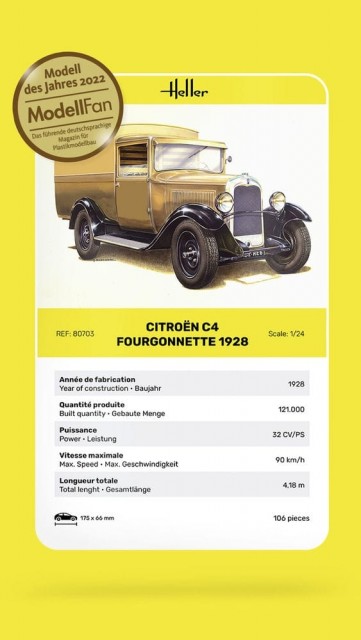 Heller 1/24 Citroen C4 Fourgonnette 1928