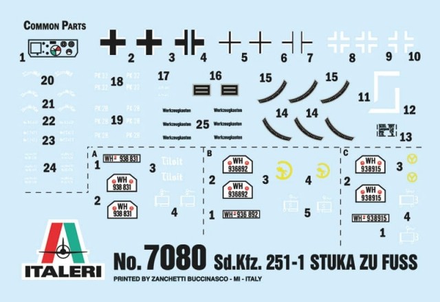 Italeri 1/72 German Sd.Kfz. 251/1 Wurfrahmen 40 Stuka zu Fuss