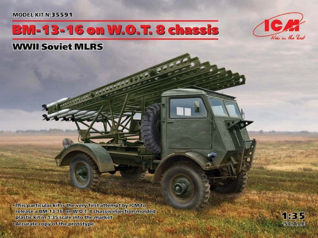 ICM 1/35 Soviet MLRS BM-13-16 on W.O.T. 8 Chassis