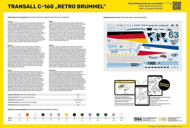 Heller 1/72 Transall C-160 Retro Brummel