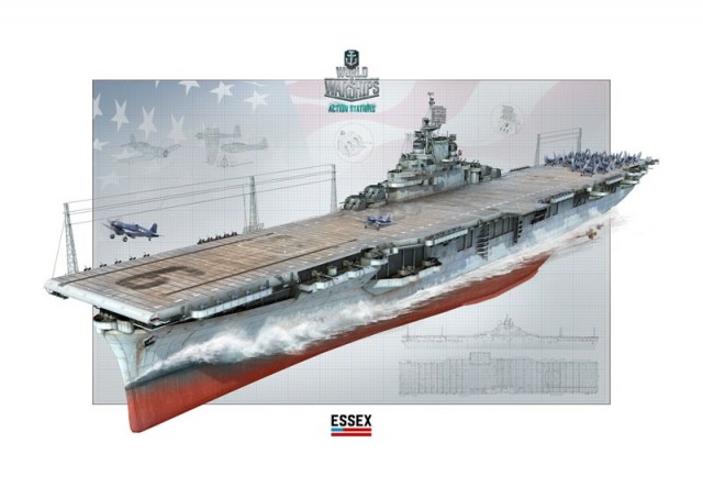 Italeri 1/700 World of Warships USS Essex m/Lim