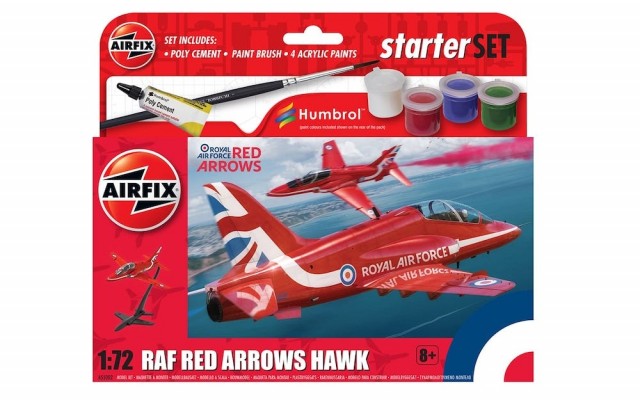 Airfix Startsett 1/72 RAF Red Arrows Hawk