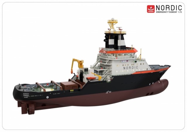 Turkmodels 1/72 Nordic Emergency Tugboat med LED-sett