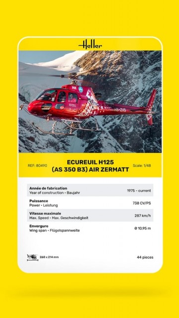 Heller 1/48 Ecureuil H125 (AS 350 B3) Air Zermatt
