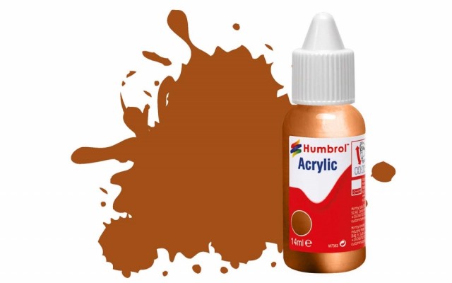 Humbrol Akryl No 12 Copper - Metallic 14ml Dropper Bottle