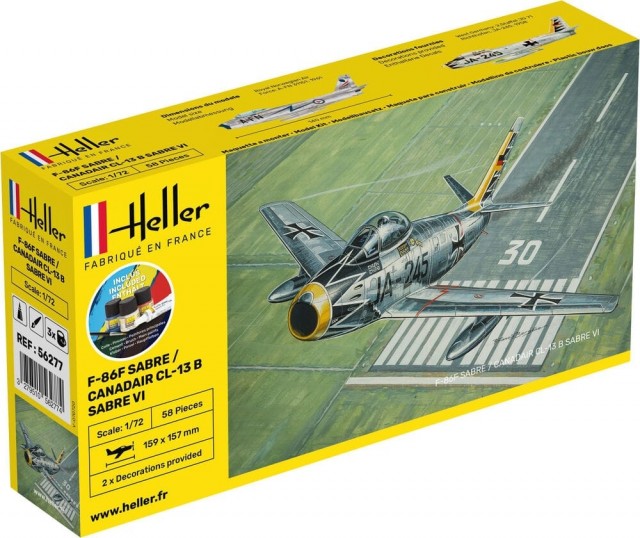 Heller Startsett 1/72 F-86F Sabre/Candair CL-13 B Sabre VI (norsk utgave)