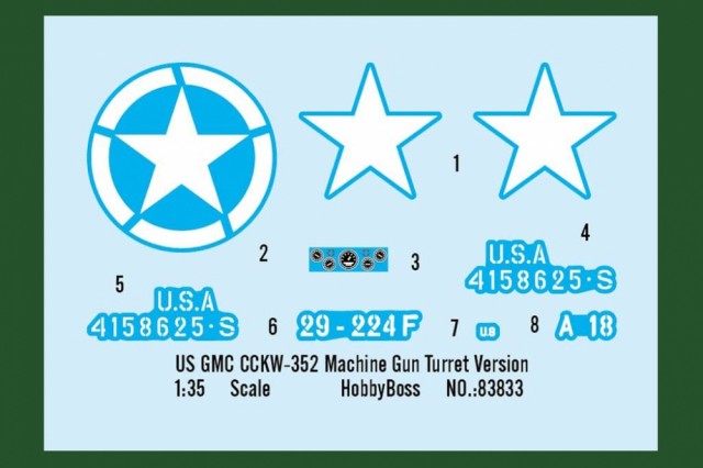 HobbyBoss 1/35 US GMC CCKW-352 Machine Gun Turret Version