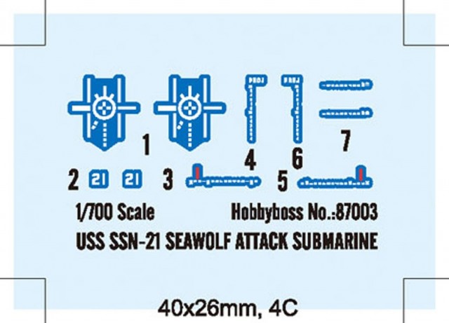 HobbyBoss 1/700 USS SSN-21 Seawolf Attack Submarine